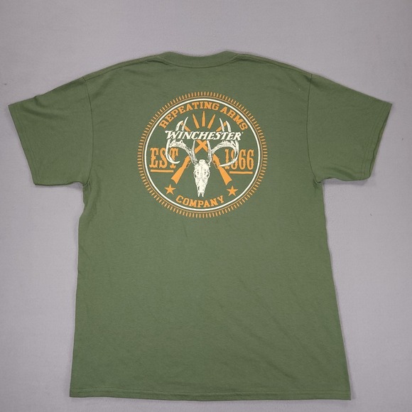 Winchester Other - Mens Winchester Arms Company Skull Graphic Short Sleeve T-Shirt Large Green